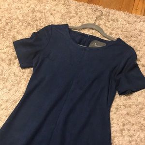 Paper Crane Size S Blue suede dress